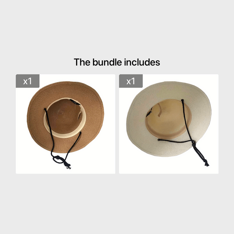 Perforated Straw Hat Summer Sun Hat Men Women