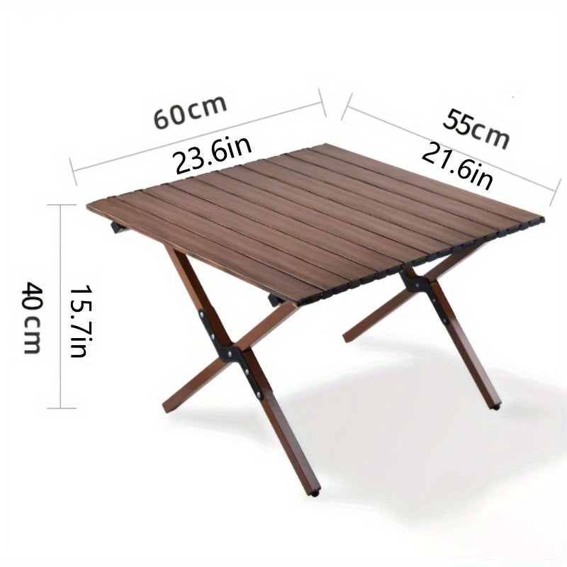 Portable Aluminum Alloy Egg Roll Table for Camping