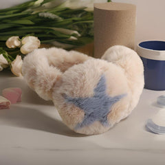 Soft Plush Ear Muffs Pastel Colors Foldable Cold Weather Accessories