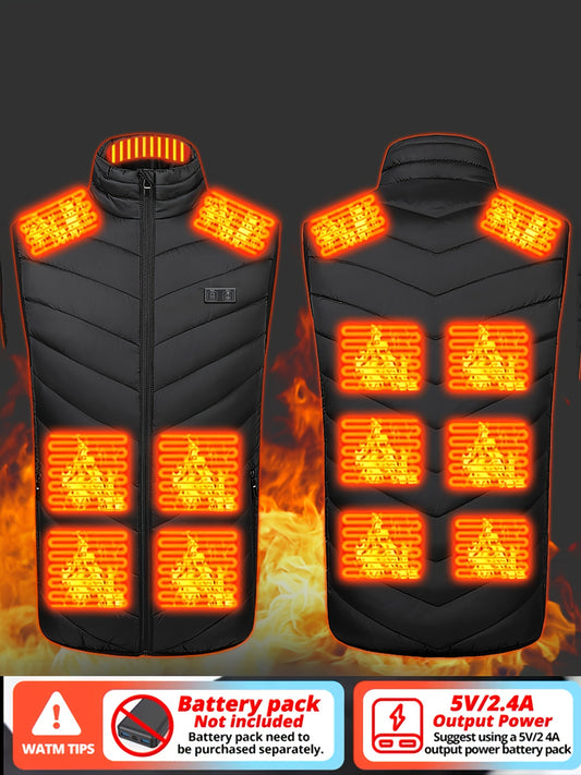 Men's 3 Heating Level Smart Heating Vest Stand Collar Warm Outdoor Vest