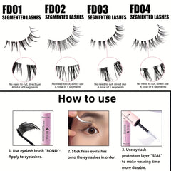 7 Pairs Natural Look 3D Faux Mink Cluster Lashes Set