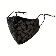 Fashionable Reusable Sequin Mask for Dressy Occasions