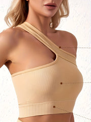 Ribbed One Shoulder Everyday Bras Women's Lingerie