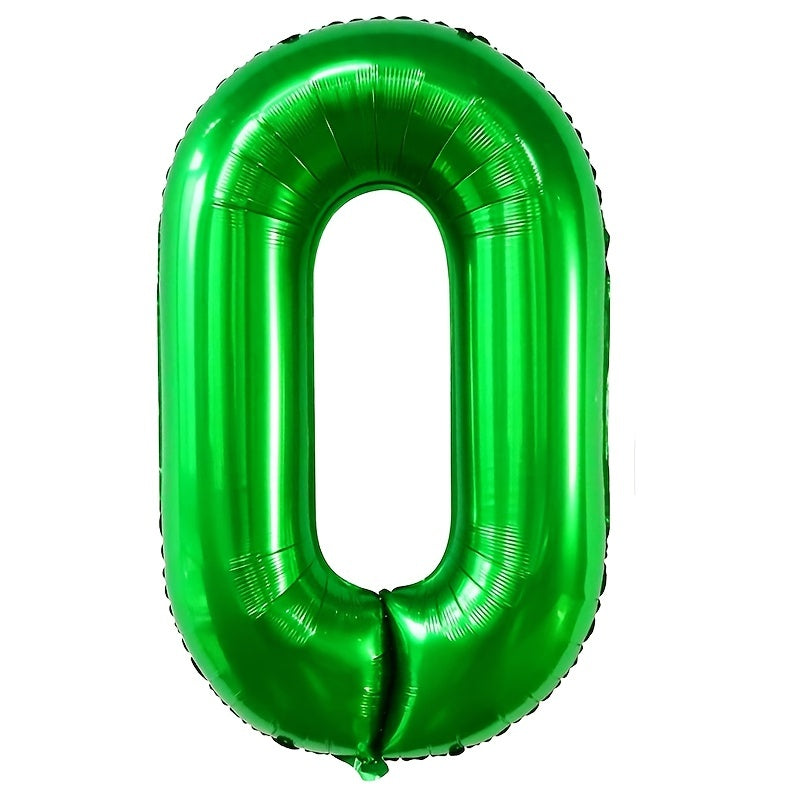Dark Green Number Balloon 40 Foil Jungle Birthday Party Decor
