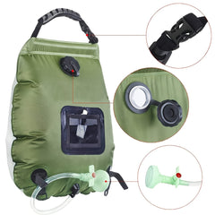 20L Solar Shower Bag for Hot Showers While Camping, Hiking, Climbing
