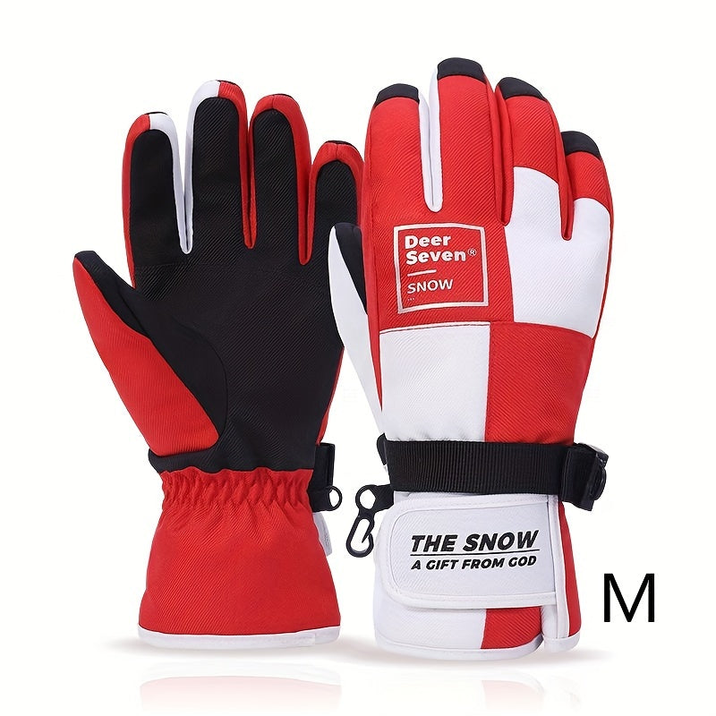 Touch Screen Skiing Gloves Winter Windproof Water Resistant