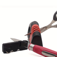 2pcs 4-In-1 Kitchen Scissors Sharpener Outdoor Camping Pocket Survival Tool