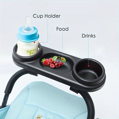 Universal Stroller Snack Tray with Cup Holder for Prams, Push Chairs