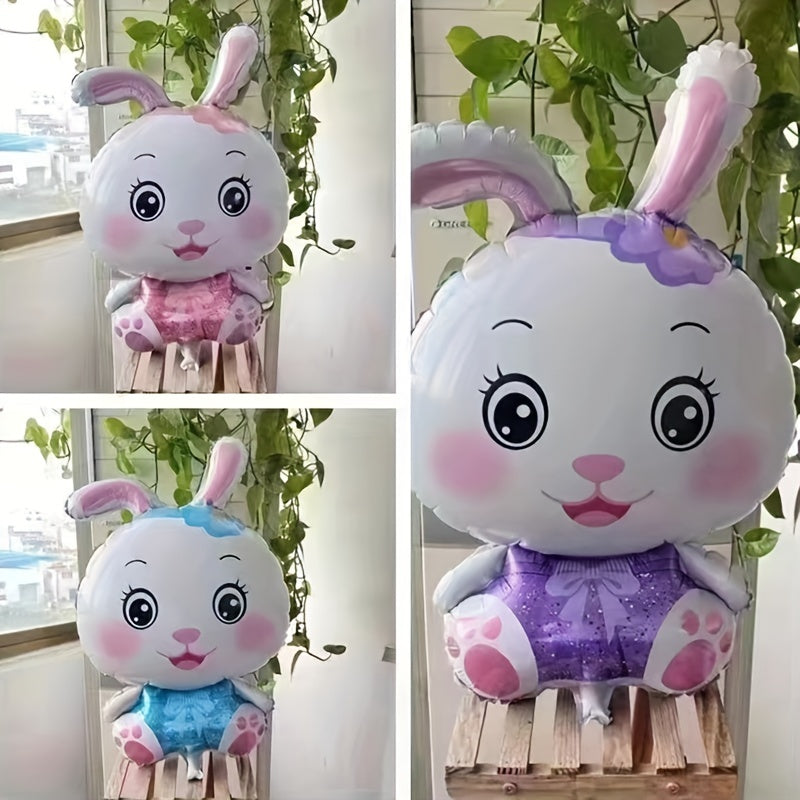 Rabbit Toys Balloon Red Purple Easter Children's Party Decoration