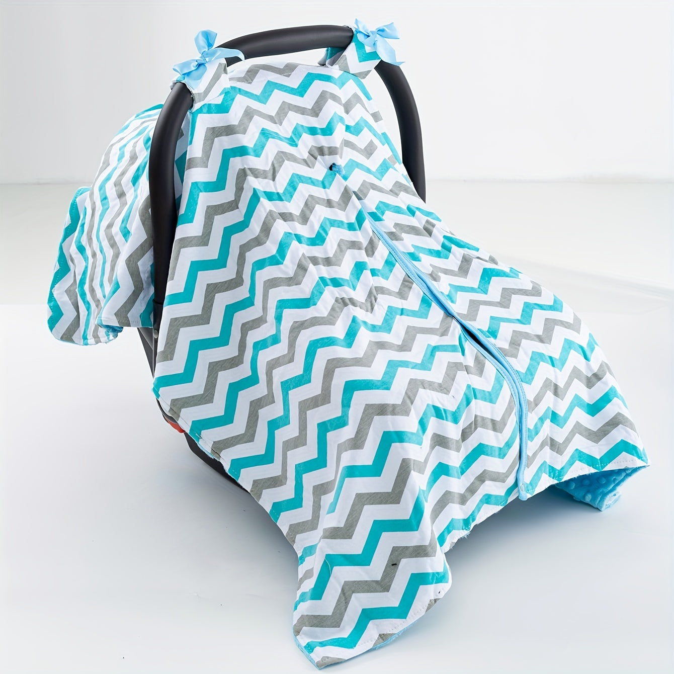 Brown Wave Print Car Seat Sunshade Cover for Girls