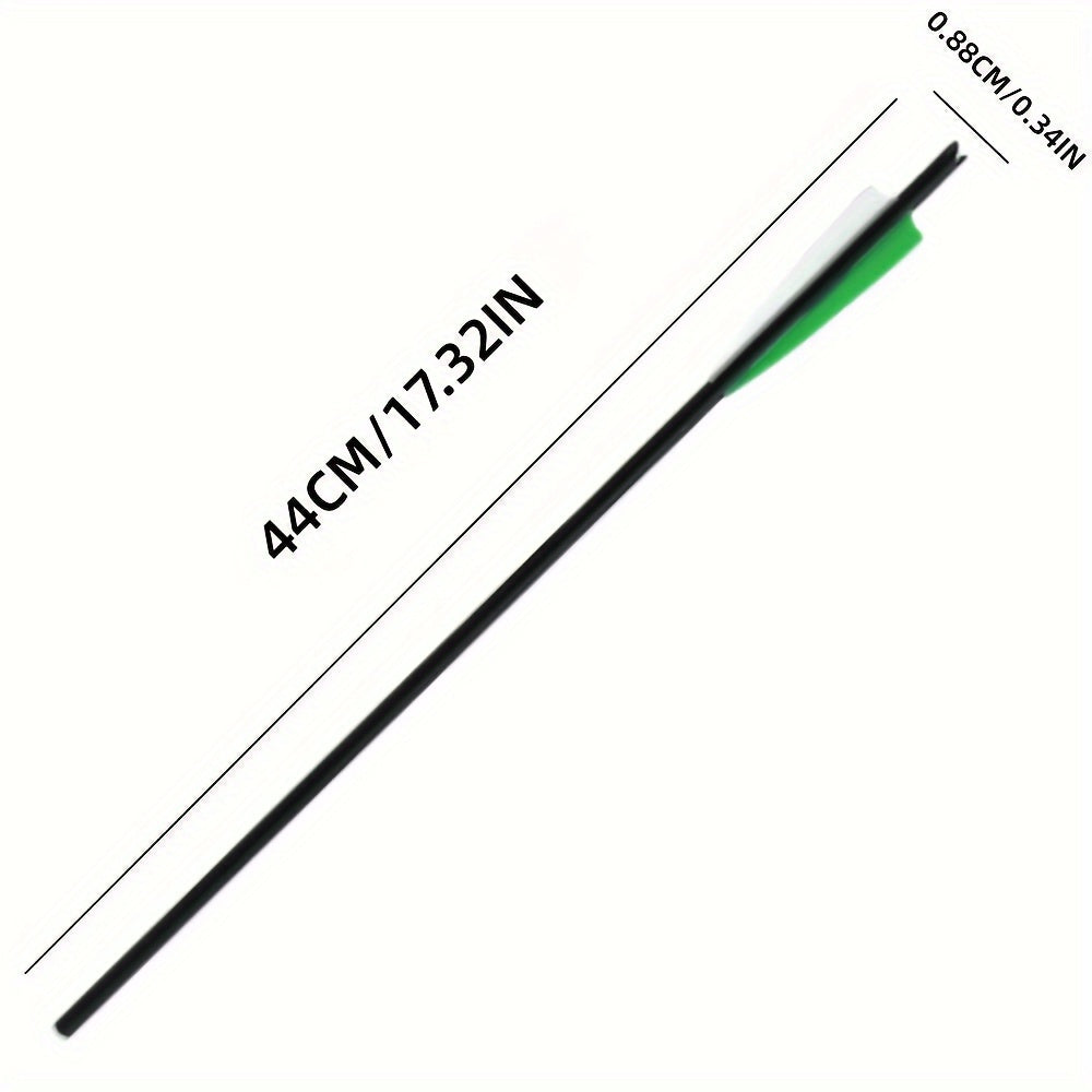 12pcs 17" Carbon Fiber Shield Feather Bowfishing Accessory
