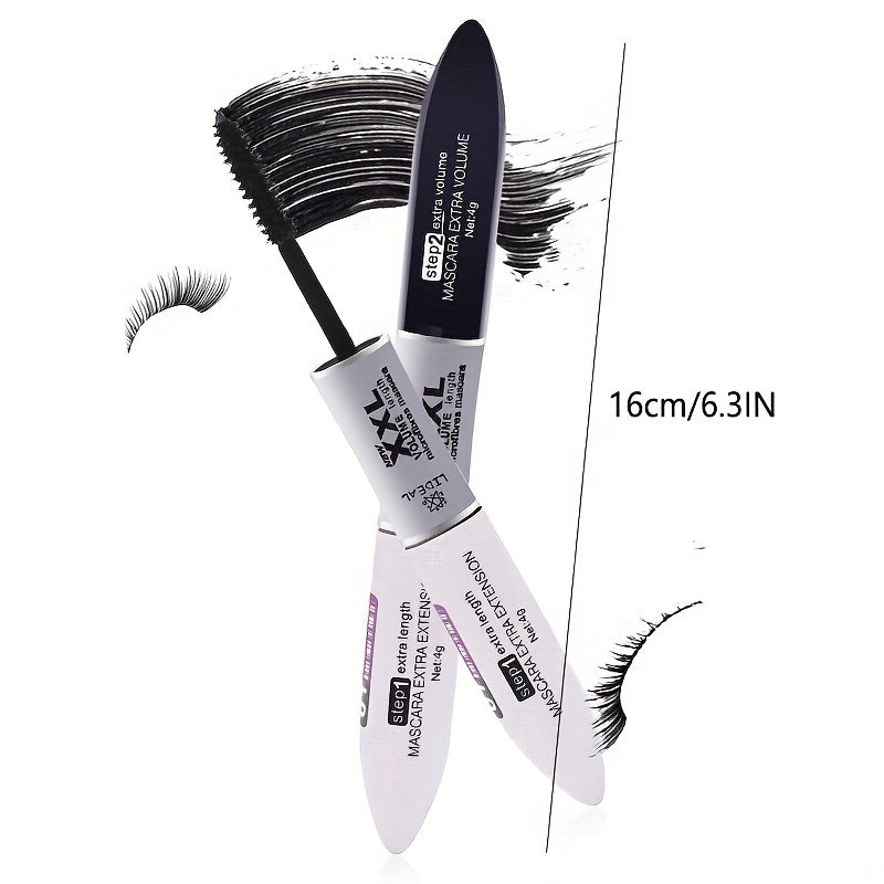 Double Ended & 3D Fiber Mascara Waterproof Lengthening & Volumizing