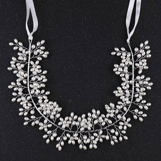 Crystal Wedding Headpiece Pearl Hair Vine Hair Accessories