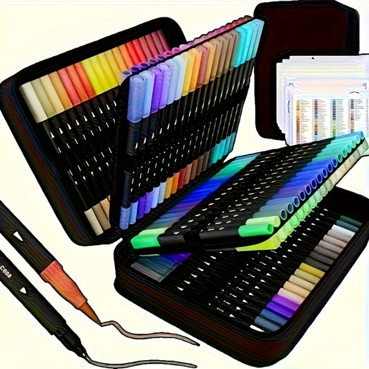 4 Season Dual Tip Marker Brush Set 18 Colors Quick Dry Formula