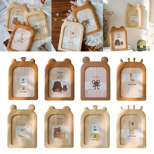 Newborn Baby Picture Frame 7" Crown Animal Photo Frame