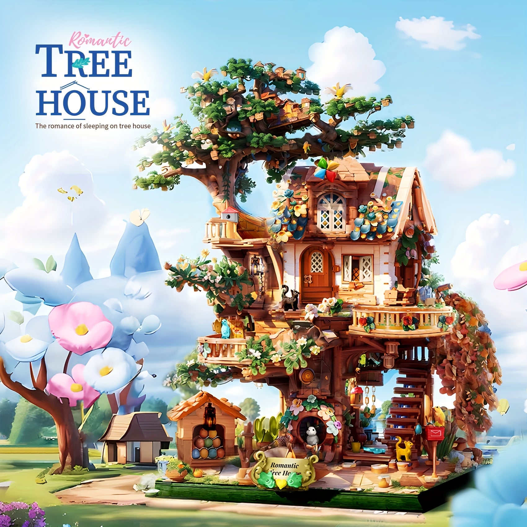 Tree House Building Blocks Set for Adults