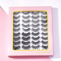 20 Pairs 3D Faux Mink Lashes Natural Fluffy Soft Wispy Reusable Eyelash Makeup