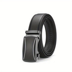 Men's Leather Belt Automatic Buckle Business Suit Waist Strap High Belt