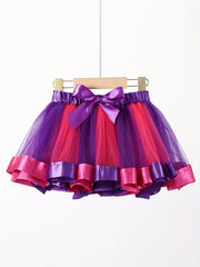 Toddler Girls Bow Mesh Tutu Skirt for Birthday Party Ballet Dance