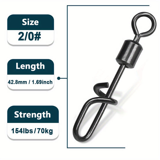 Stainless Steel Snap Fishing Swivels 100Pcs Coastlock Saltwater Hooks