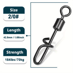 Stainless Steel Snap Fishing Swivels 100Pcs Coastlock Saltwater Hooks