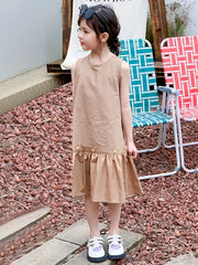 Girl's Sleeveless Cotton Dress for Summer Party