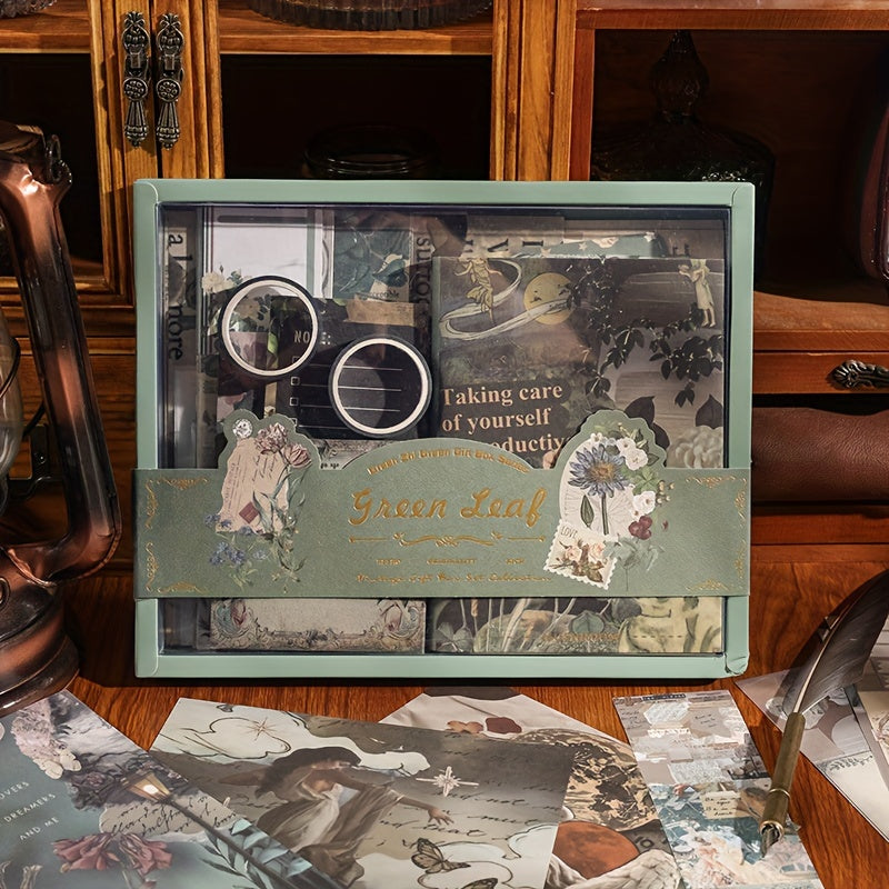 High End Gift Boxed Retro Journal with Notebook and Journal Material Gift Bag