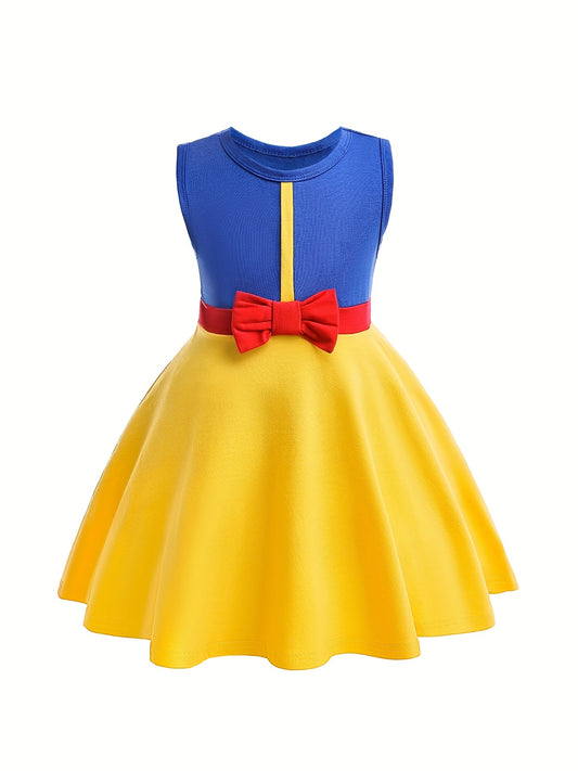 Girls Cartoon Princess Sleeveless Tank Dress Cosplay Costume Dress