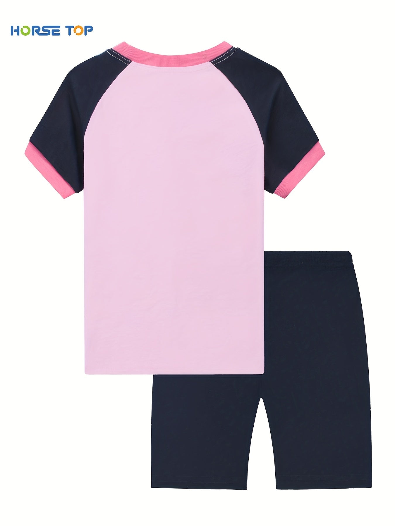 2pc Toddler Girls Cartoon Graphic Pajama Set