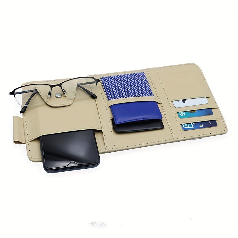 Car Sun Visor Organizer Pocket Sunglasses Holder