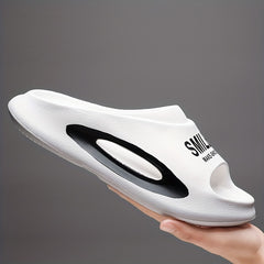 Men's 'SMILE' Non Slip Platform Slides Soft Sole Cloud Slides