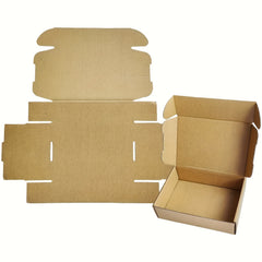 100pcs 10x16x3.05cm Small Mailer Boxes Corrugated Cardboard Box Brown