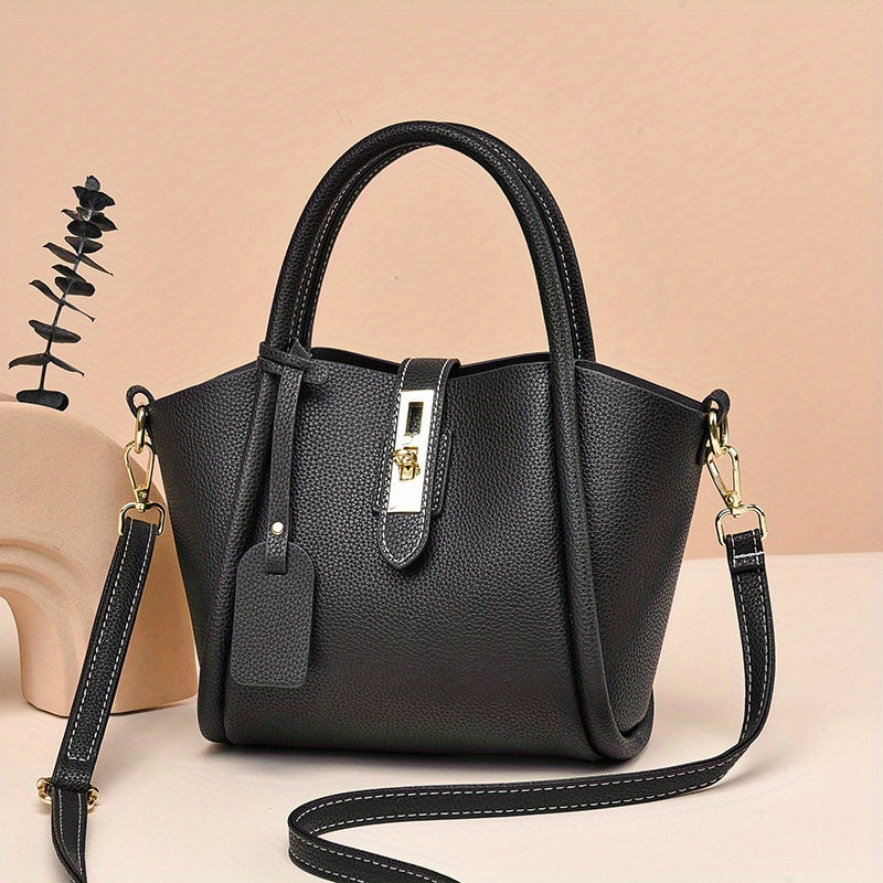 Minimalist Turn Lock Satchel Bag for Women