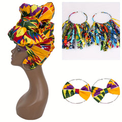 8pcs African Wax Print Fabric - DIY Earrings & Headwraps