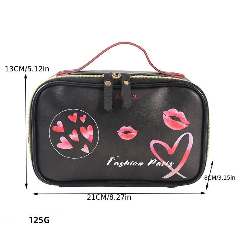 Striped Storage Bag Waterproof Makeup Bag Lightweight Travel Cosmetic Handbag