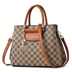 Women's Classic Tote & Shoulder Bag - PU Leather Handbag