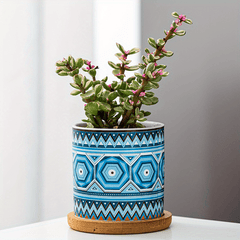 Nordic Style Ceramic Flower Pot for Succulents, Indoor and Outdoor Use