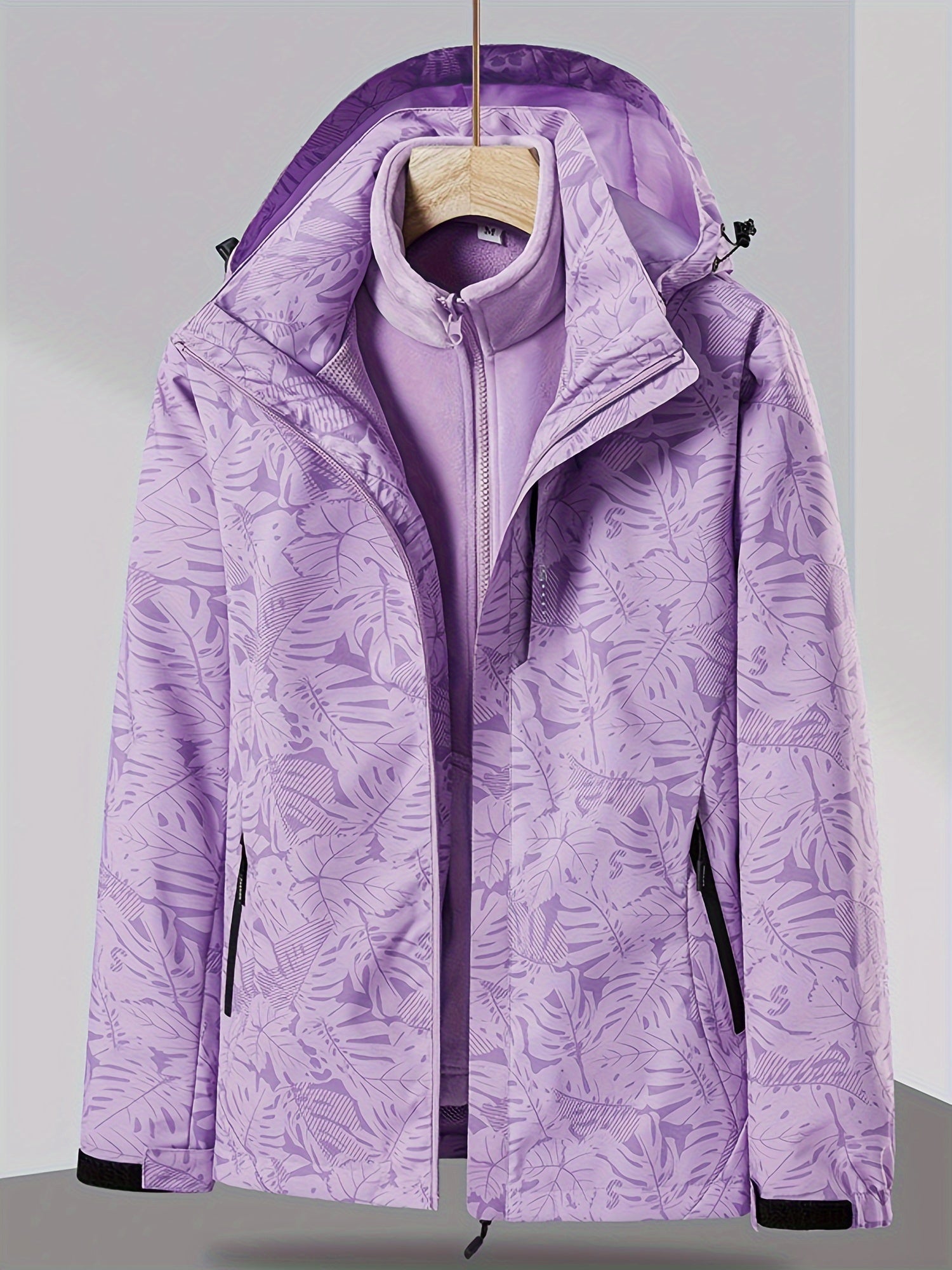 3 in 1 Outdoor Sports Jacket Windproof Warm Women's Activewear