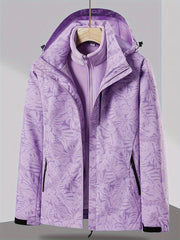 3 in 1 Outdoor Sports Jacket Windproof Warm Women's Activewear