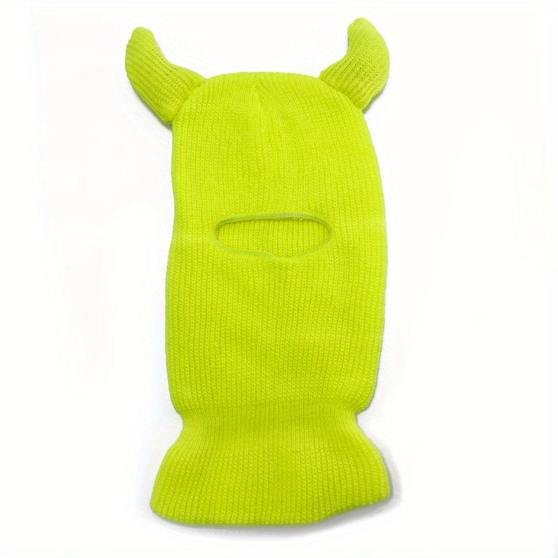 Monster Ears Ski Mask Balaclava Y2K Knit Hat