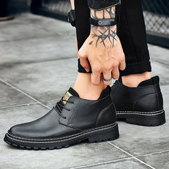 Men's Low Heel Derby Shoes Lace up Front