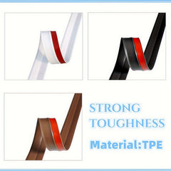 Garage Door Seal Top/Side Strip 16 4FT 5M Brown Weather Stripping