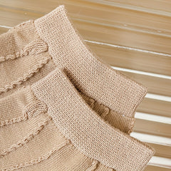 5 Pairs 3D Textured Ankle Socks Women's Stockings