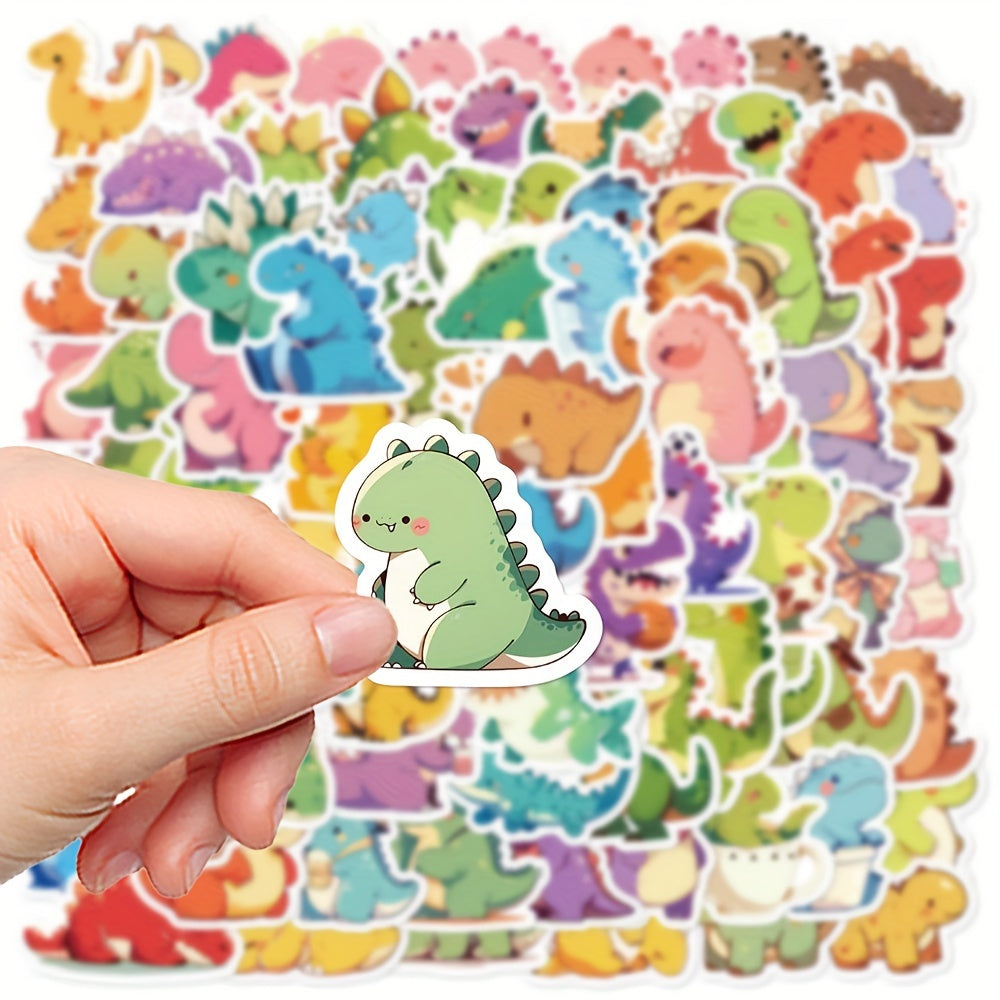 100 Dinosaur Stickers for DIY Decoration - PVC Material