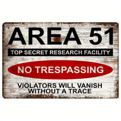 Area 51 No Trespassing Military Vintage Retro Metal Sign Aluminum Sign