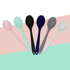 1pc Silicone Small Spoon High Temp Resistant Non-stick Soup Stirring Spoon