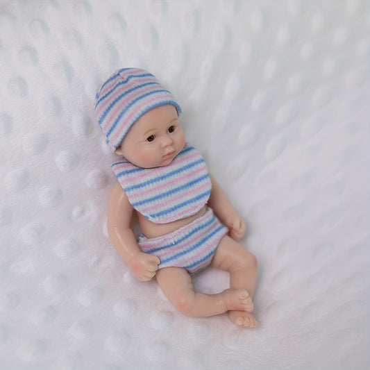 6" 15 24 cm Reborn Baby Doll Full Silicone Body Toy For Kids