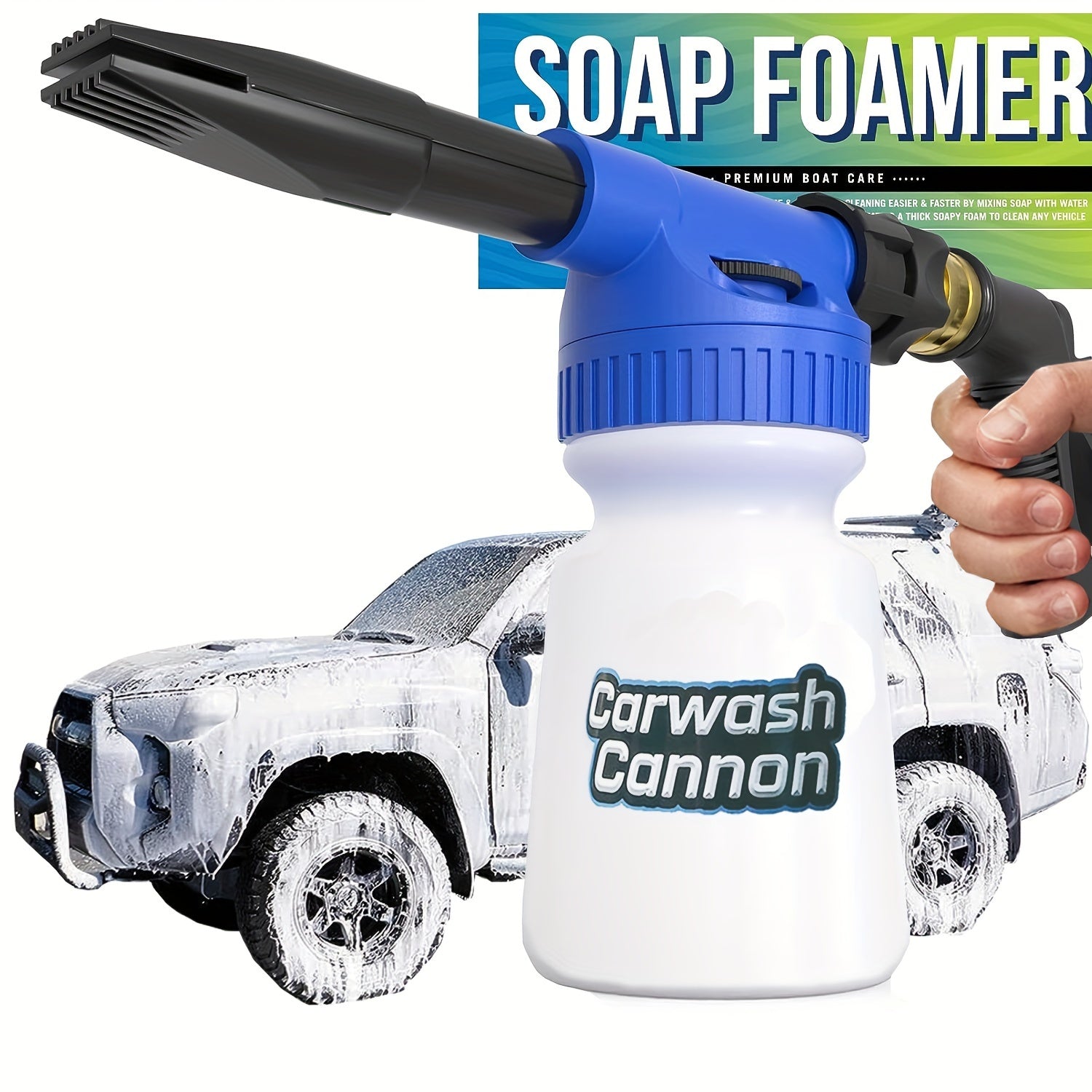 Adjustable Range Car Wash Gun Foam Jet Nozzle Gun For Cars Trucks Boats