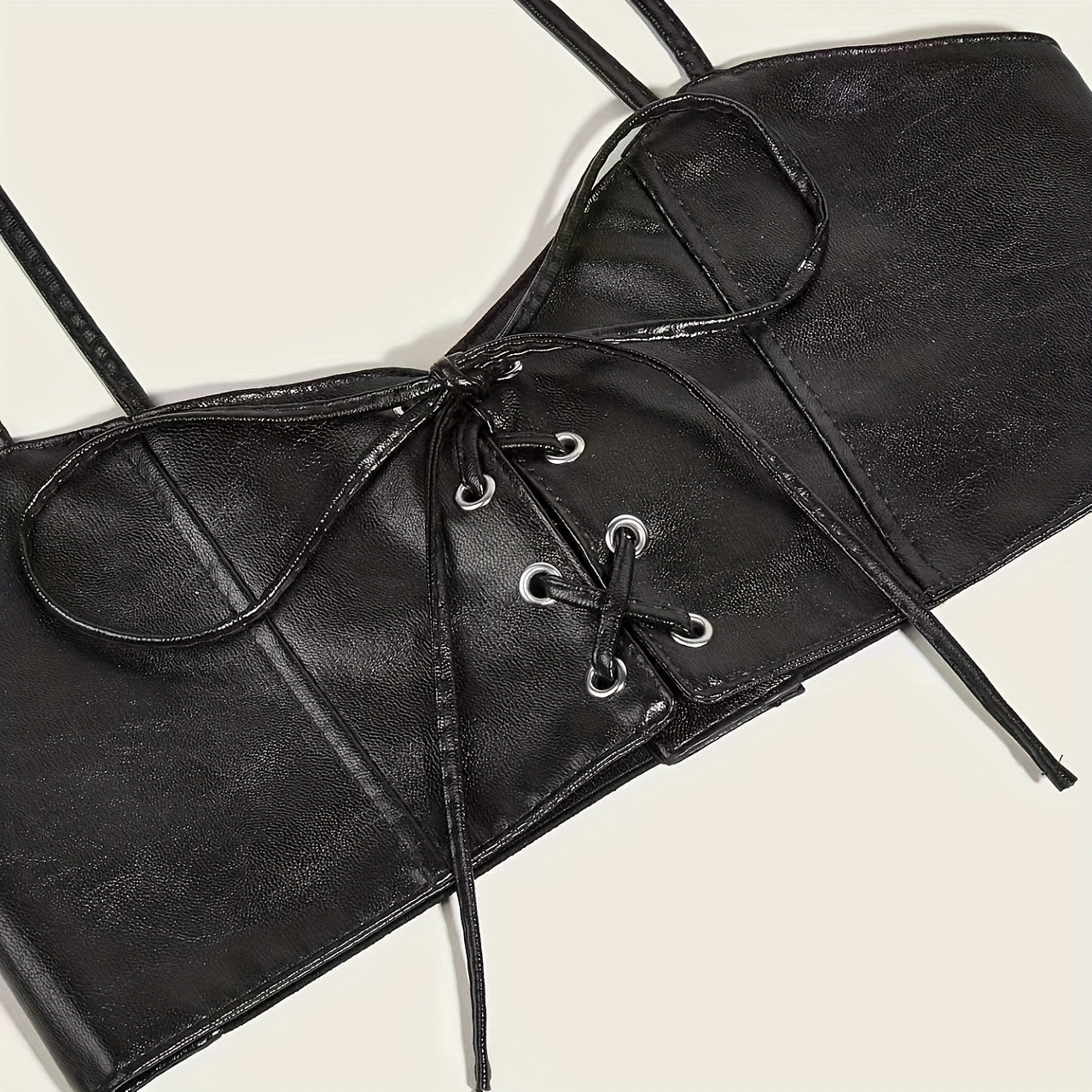 Y2K Lace Up Vest Waist Wrap Harness Belt Gothic Dress Outwear