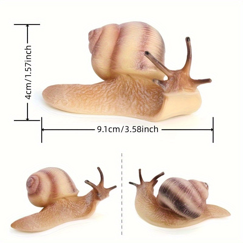 Snail Figurine PVC Desk Decor Animal Shaped Statue Home Office Decoration